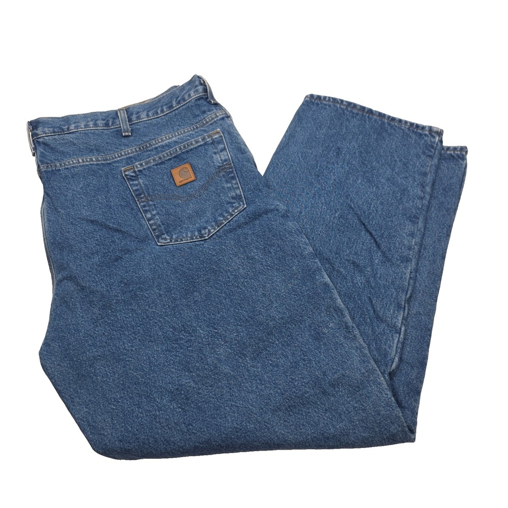Carhartt Men's Relaxed Fit‎ Flannel Lined Denim Jeans Size 44x32